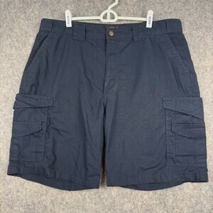 Tru-Spec Men’s Adjustable Waist Cargo Shorts Navy Blue Size 40 9” EUC 088